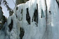 11 Frozen Upper Falls With Climbers On Frozen Waterfalls In Johnston Canyon In Winter.jpg